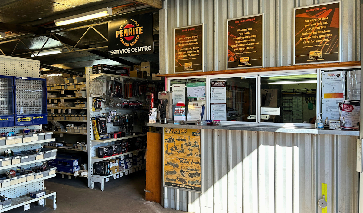 Reception area of Collinsville engineering and mechanical workshop